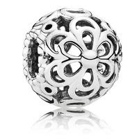 PANDORA Silver Floral Criss Cross Bead 790965