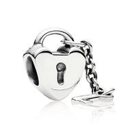 PANDORA Silver Heart Lock and Key Bead 790971