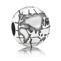 pandora silver globe clip 791182