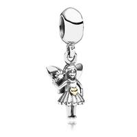 PANDORA Sterling Silver 14ct Gold Fairy Charm Bead 791032