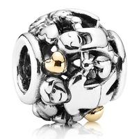 PANDORA Sterling Silver 14ct Gold Family Charm Bead 791040