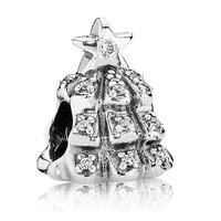 PANDORA Silver Cubic Zirconia Christmas Tree Bead 791239CZ