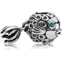 pandora silver blue treated topaz angel fish charm bead 791108tpp