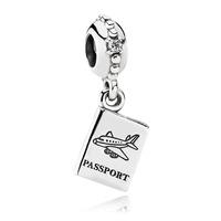 PANDORA Silver Cubic Zirconia Passport Dropper Charm 791147CZ