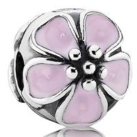 PANDORA Silver Pink Cherry Blossom Clip 791041EN40