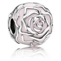 PANDORA Silver Pink Rose Clip 791292EN40