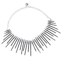 Pasha Silver Plated Multi Bar Drop Necklet O1023CHARLOTTE