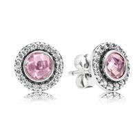PANDORA Statement Pink Sparkling Stud Earrings 290553PCZ