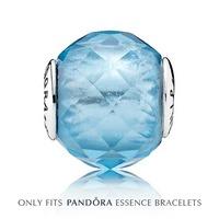 PANDORA Essence Silver Blue Crystal Friendship Charm 796075NBS