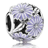 PANDORA Silver Lavender Enamel Daisy Charm 791487EN66