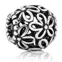 pandora silver open work flowers bead 790890