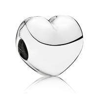PANDORA Silver Matt Polished Heart Clip 791279