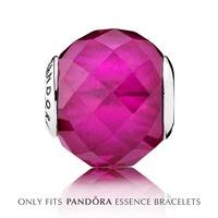 PANDORA Essence Silver Pink Crystal Happiness Charm 796076SRU