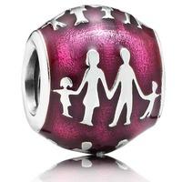 PANDORA Silver Violet Enamel Family Charm 791399EN62