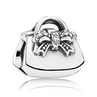 PANDORA Silver Sparkling Handbag Charm 791534CZ
