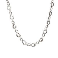 Pasha Silver Plated Hammered Figure Of Eight Necklace B2376NADIA1