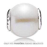 PANDORA Essence Silver Freshwater Cultured Pearl DIGNITY Charm 796068P