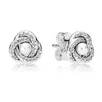 PANDORA Luminous Knot Stud Earrings 290740WCP