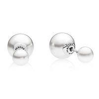 PANDORA Luminous Drops Pearl Stud Earrings 290747WCP