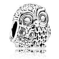PANDORA Silver Charming Owls Charm 791966