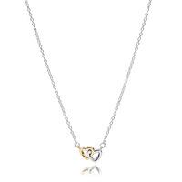 pandora silver 14ct gold united in love necklace 590517 45