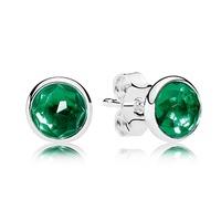 PANDORA May Birthstone Green Crystal Droplet Earrings 290738NRG