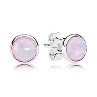 PANDORA October Birthstone Pink Crystal Droplet Earrings 290738NOP