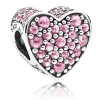 PANDORA Pink Dazzling Heart Charm 792069PCZ