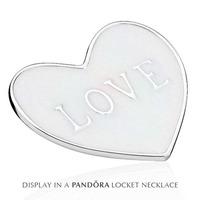 PANDORA Petite Memories Medium Love Heart Plate Charm 792119EN23