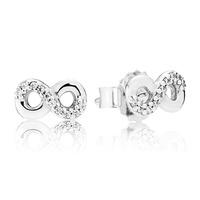 PANDORA Silver Infinity Love Earrings 290695CZ