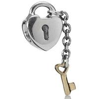PANDORA Silver and 14ct Gold Lock and Key Bead 790288