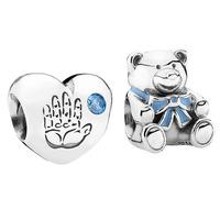 pandora silver baby boy charm set bb108