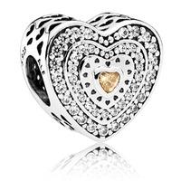 pandora lavish heart charm 792081fcz