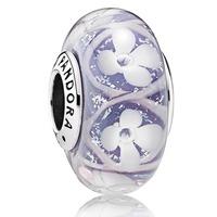 PANDORA Purple Bloom Glass Charm 791667