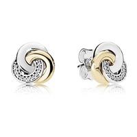 pandora interlinked circles stud earrings 290741cz