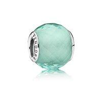 PANDORA Silver and Green Petite Facets Charm