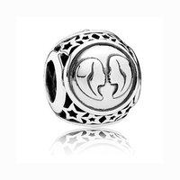 pandora silver gemini star sign charm