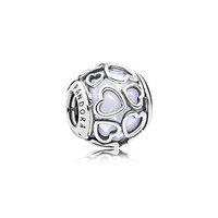 PANDORA Silver Opalescent Encased in Love Charm