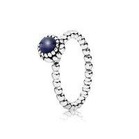 PANDORA Silver and Lapis Lazuli September Birthstone Ring
