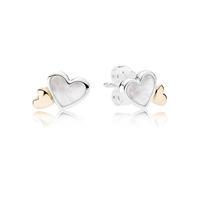 PANDORA Silver Luminous Heart Earrings