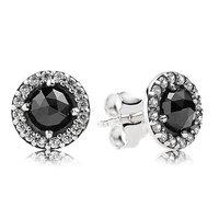 PANDORA Black Spinel and Cubic Zirconia Earrings