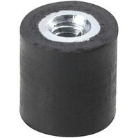 PB Fastener 100445 Threaded Buffer M4 15 x 15mm - Black