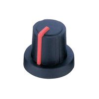 PB Fastener 3/03/TPN 130006 Soft-Touch Knob 19mm Black Body/Cap Re...