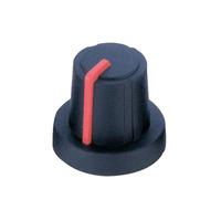 PB Fastener 3/03/TPN 110006 Soft-Touch Knob 16mm Black Body/Cap Re...