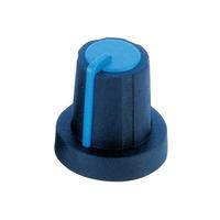 PB Fastener 3030420 Soft-Touch Knob 16mm Black Body Blue Cap/Pointer