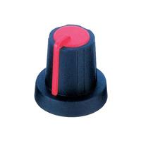 PB Fastener 3/02/TPN 3030407 Soft-Touch Knob 16mm Black Body Red C...