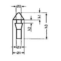 PB Fastener 1287-01 Snap-in Foot Black (Ø x H) 7.8 mm x 8.8 mm