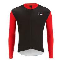 pbk stelvio water repellent long sleeve jersey red m