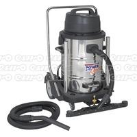 pc477 industrial wetdry vacuum cleaner 77ltr stainless drum 2400w230v