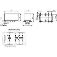 PCB relays 24 Vdc 2 A 2 change-overs Hongfa 1 pc(s)